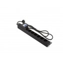 Regleta rack 19" 16A 6x tomas schuko con magnetotérmico Lapara