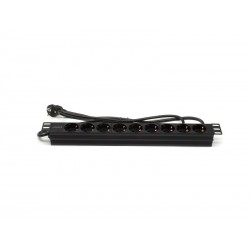 Regleta rack 19" 16A 9 x tomas schuko sin interruptor Lapara 2